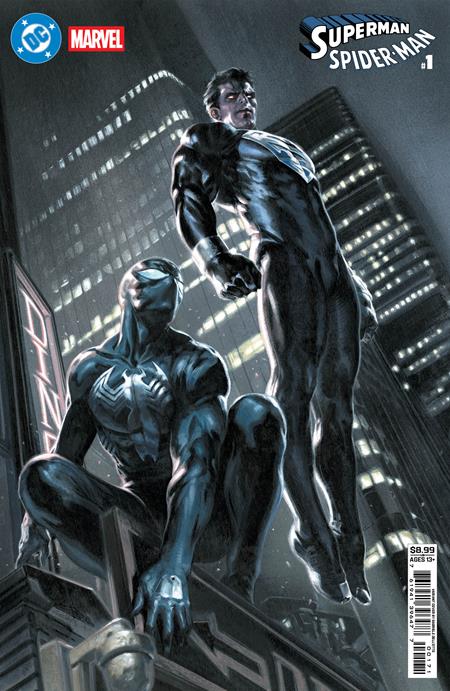 DC MARVEL SUPERMAN SPIDER-MAN #1 (ONE SHOT) CVR G GABRIELE DELL OTTO SUPERMAN BLACK & SPIDER-MAN BLACK CARD STOCK VAR DC Comics