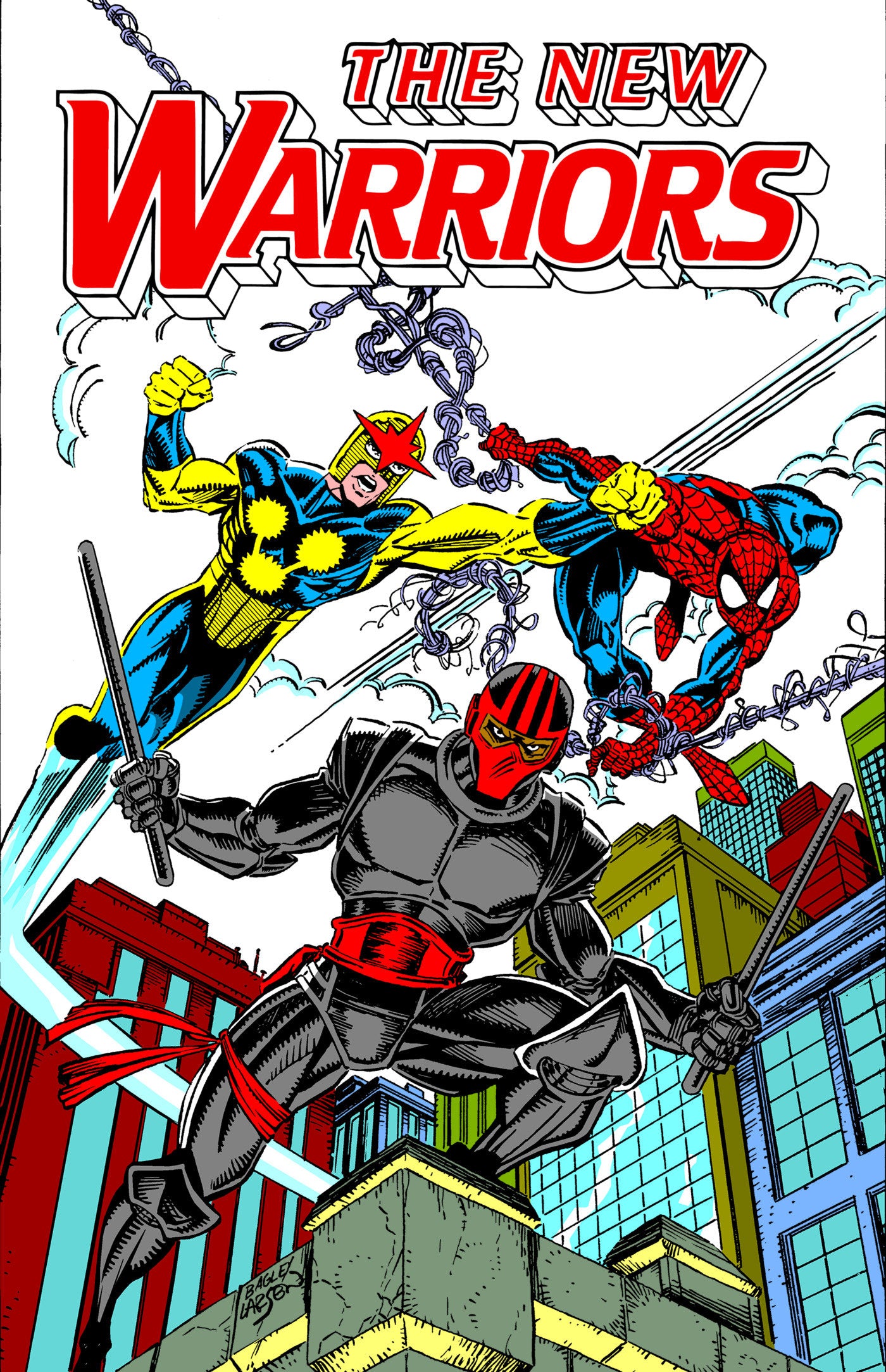 New Warriors: Nova & Night Thrasher Omnibus Mark Bagley Cover [DM Only] Marvel