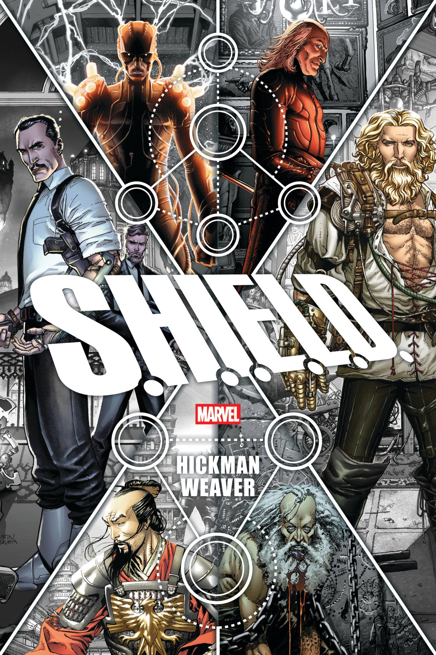 S.H.I.E.L.D. By Hickman & Weaver Omnibus Dustin Weaver Cover [DM Only] Marvel